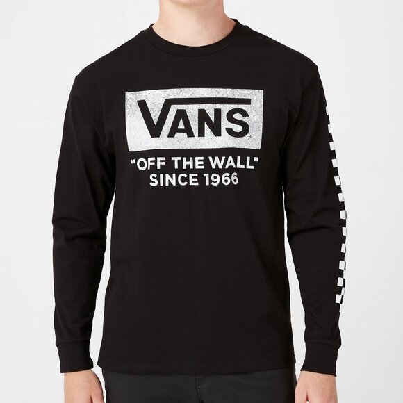 🔥 Vans Black Long Sleeve Logo Tee – Size XL 🔥 - Picture 1 of 6